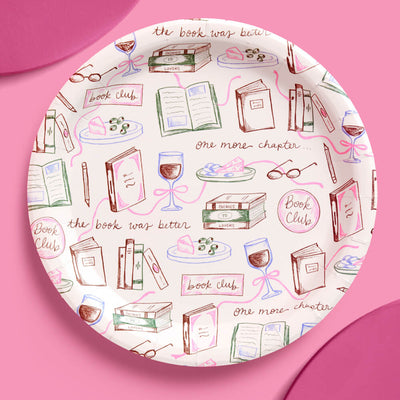 Book Club Plates - 25 paper plates