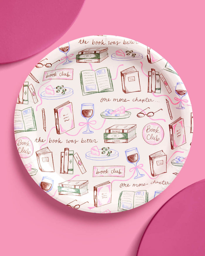 Book Club Plates - 25 paper plates