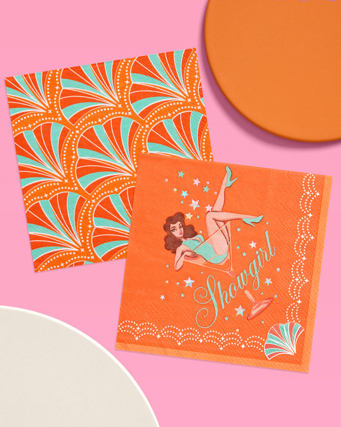 Showgirl Napkins - 24 cocktail napkins