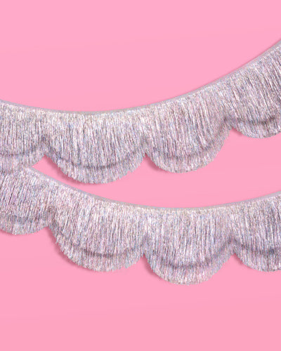 Shimmer Scallop Fringe - scalloped banner