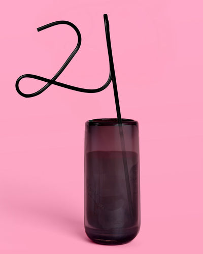21 Forever Straw - XL black 21 straw