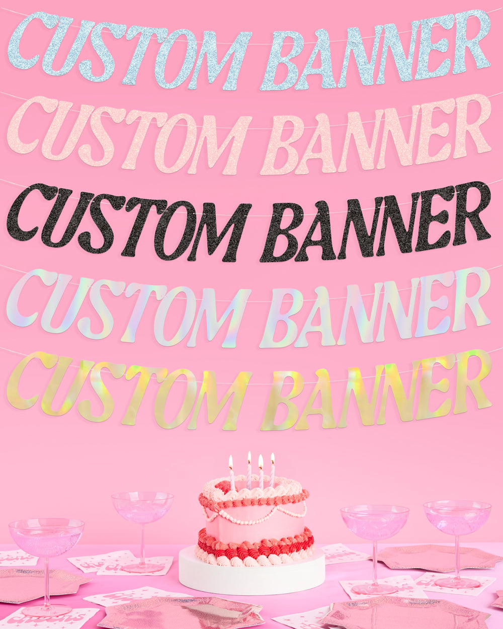 Timeless Custom Banner - customizable banner | xo, Fetti