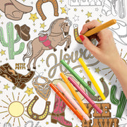 Western Coloring Tablecloth - paper coloring tablecloth