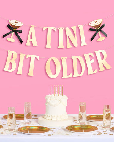Espresso Tini Bit Older Banner - gold foil banner