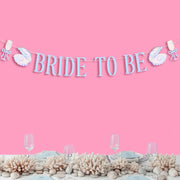 Seashells & Wedding Bells Banner - iridescent foil banner