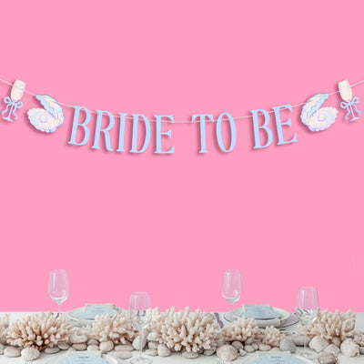 Seashells & Wedding Bells Banner - iridescent foil banner