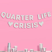 Crisis Averted Banner - silver glitter banner
