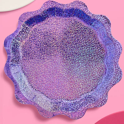 Purple Shimmer Plates - 25 paper plates