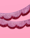 Tickled Pink Fringe - scalloped banner