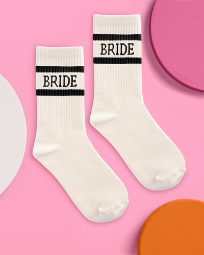 Black Bride Socks - ivory tube socks