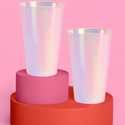 Iridescent Cups - 16 iridescent 16oz cups