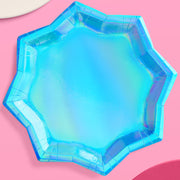 Blue Shimmer Plates - 25 paper plates