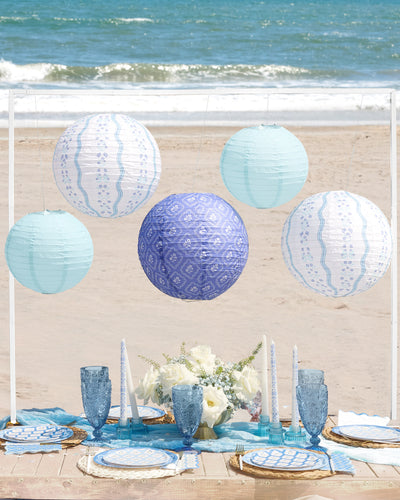 Coastal Lanterns - set of 6 paper lanterns