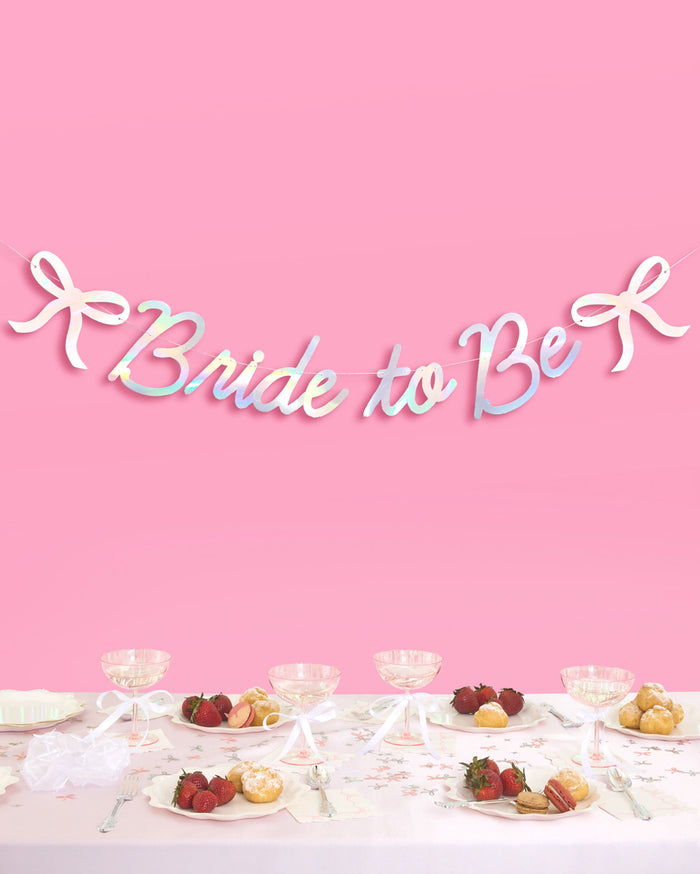 Tying The Knot Banner - iridescent foil banner