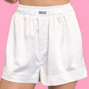 Bride Boxers - white satin shorts