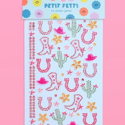 Western Cowgirl Gem Set - 44 adhesive face gems