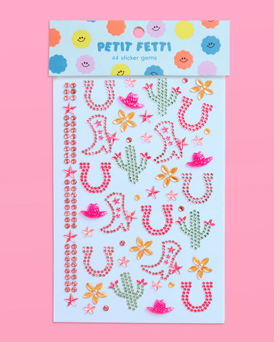 Western Cowgirl Gem Set - 44 adhesive face gems