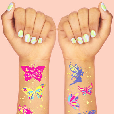 Fairy Flutter Tats - 34 foil temporary tattoos