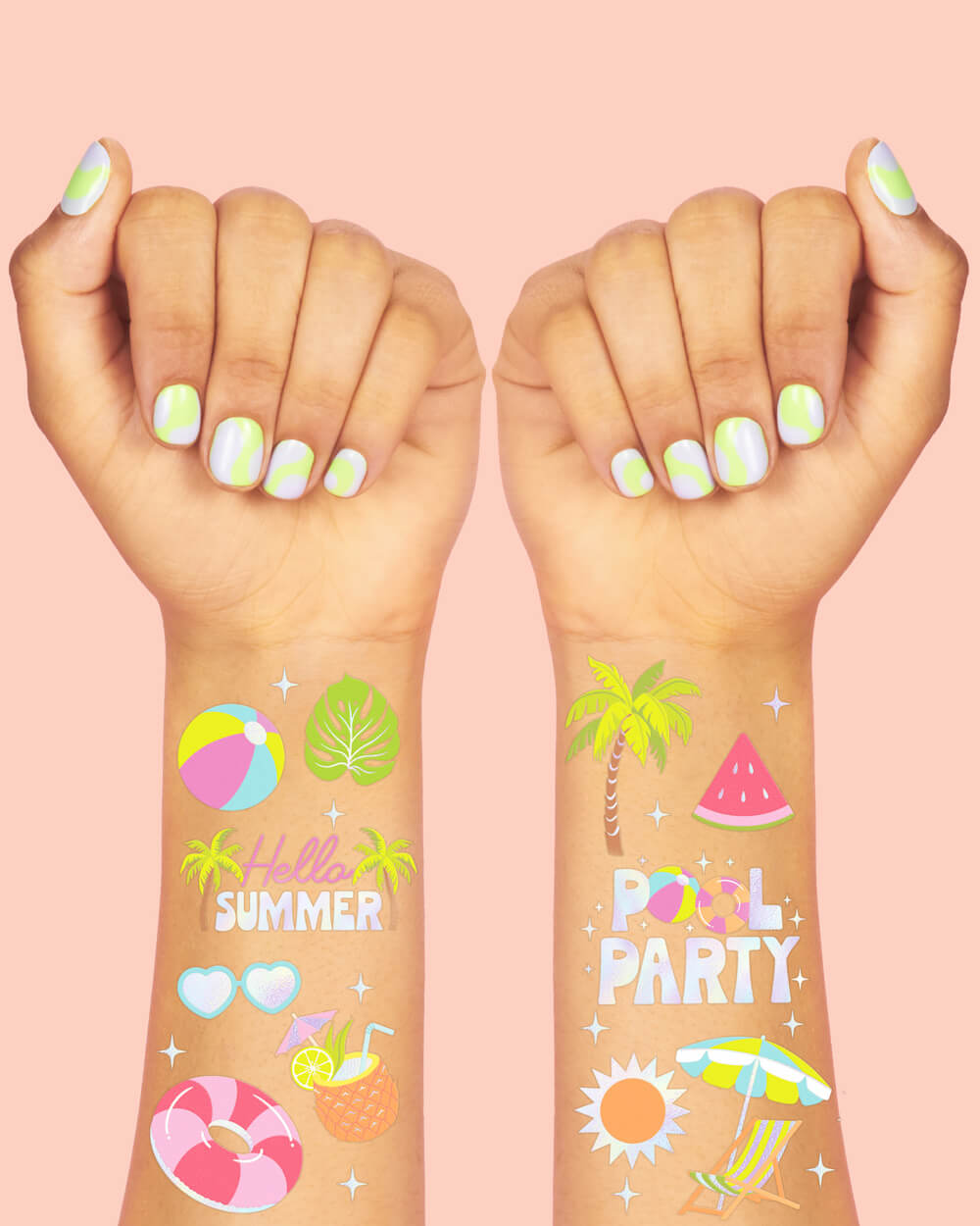 Pool Party Tats - 68 temporary tattoos
