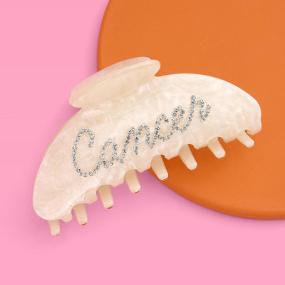 Cancer Claw Clip - rhinestone claw clip