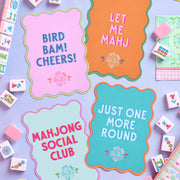 Mahjong Shuffler Cards - set of 4 matte cards
