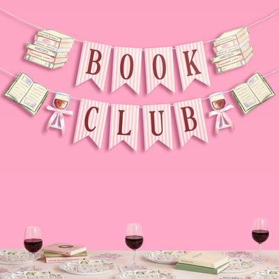 Book Club Banner - pink printed banner