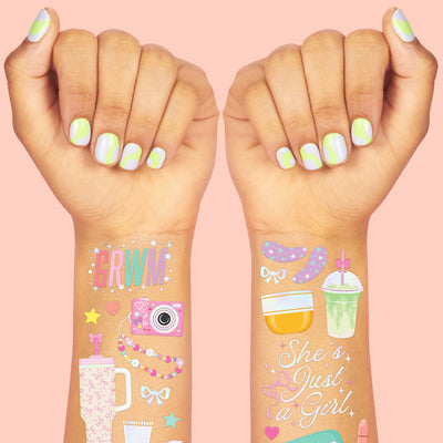 Preppy Beauty Tattoo - 52 temporary tattoos