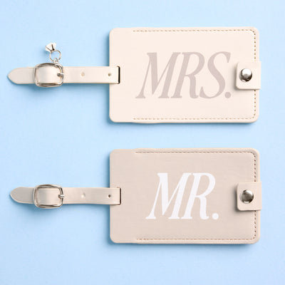 Mr And Mrs Luggage Tags - 2 pc travel tag set