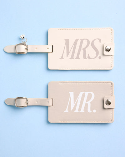 Mr And Mrs Luggage Tags - 2 pc travel tag set