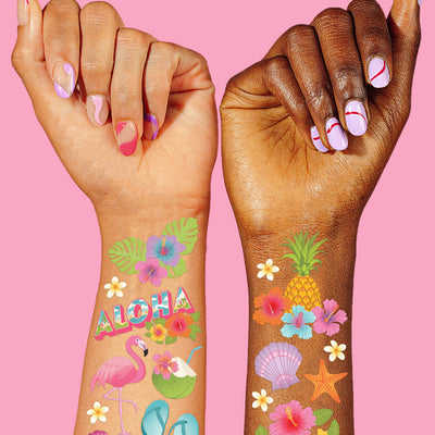Tropical Tattoos - 74 temporary tattoos