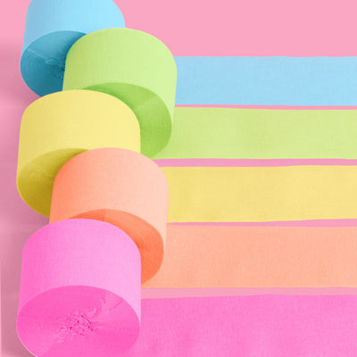 Pool Party Streamers - 5 crepe paper rolls