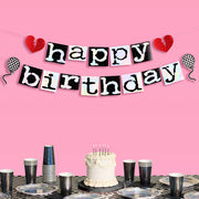 Emo Birthday Banner - iridescent foil banner
