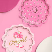 Cowgirl Plates - 24 foil paper plates