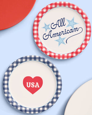 All American Plates - 24 paper plates