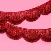 Red Fringe Banner - scalloped banner