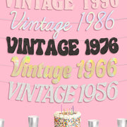 Custom Vintage Bday Banner - customizable banner