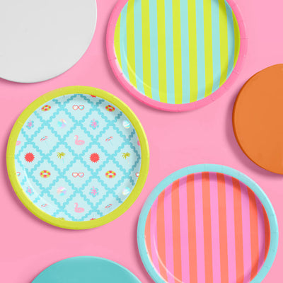 Pool Party Plates - 24 paper plates