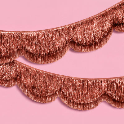 Rose Gold Scallop Fringe - scalloped banner