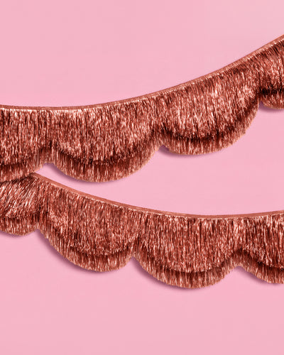 Rose Gold Scallop Fringe - scalloped banner