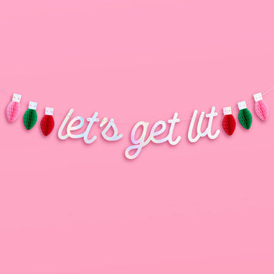 Let's Get Lit Banner - 3D paper banner
