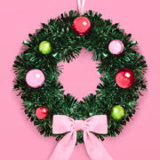 Pinkmas Wreath - iridescent mini wreath