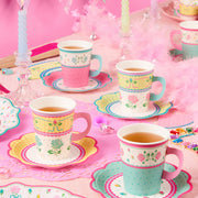 Tea Party Cups + Saucers - 32 pc drinkware set