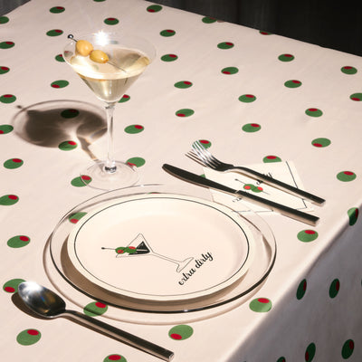 Dirty Martini Tablecloth - reusable tablecloth