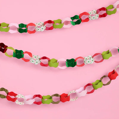 Tis the Season Paper Chains - 90 strip holiday garland