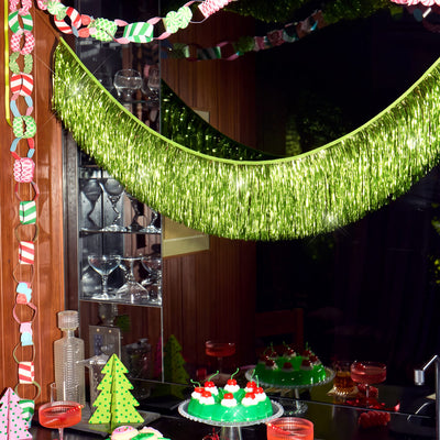 Limelight Fringe - lime green foil banner