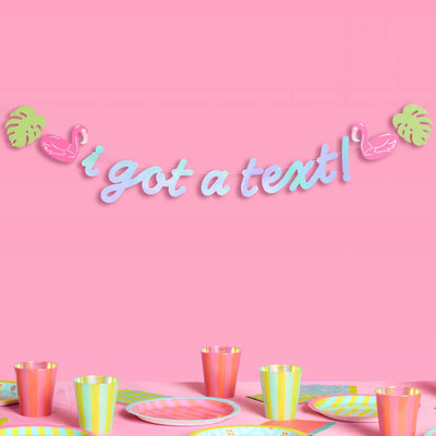 I Got A Text Banner - iridescent foil banner