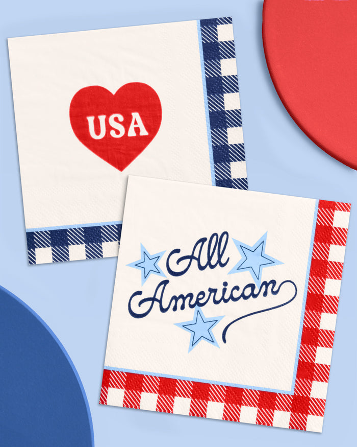 All American Napkins - 24 paper napkins