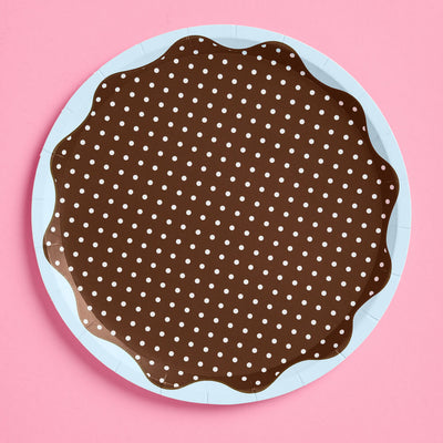 Cocoa Dot Plates - 7in polka dot plates