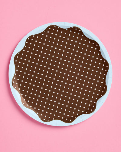 Cocoa Dot Plates - 7in polka dot plates