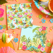 Tropical Napkins - 24 wavy paper napkins